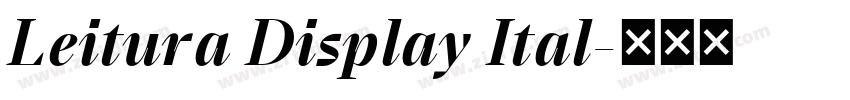 Leitura Display Ital字体转换 Leitura Display Ital字体转换
